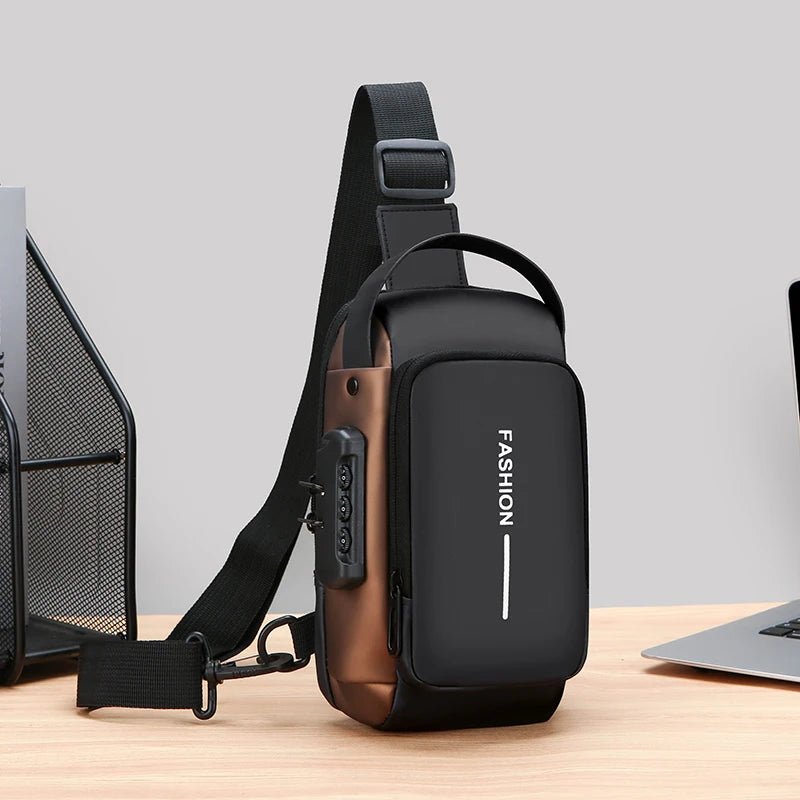 The Explorer | Vintage Oxford Crossbody Sling Bag with USB Port