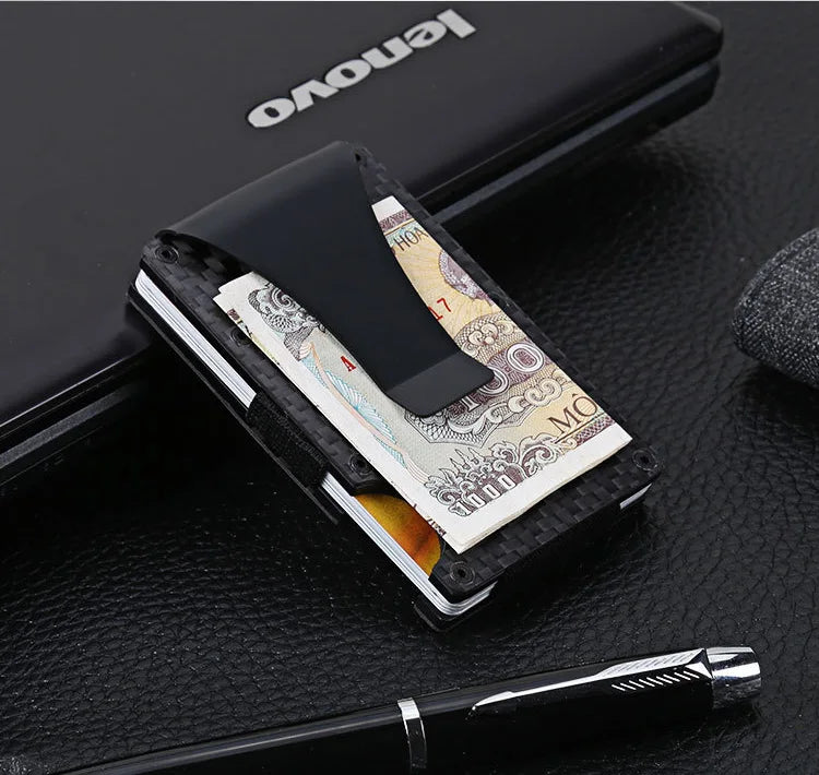 RFID Aluminum Wallet | Easily Removable Money & Cards, Minimalist Slim Credit Card Holder