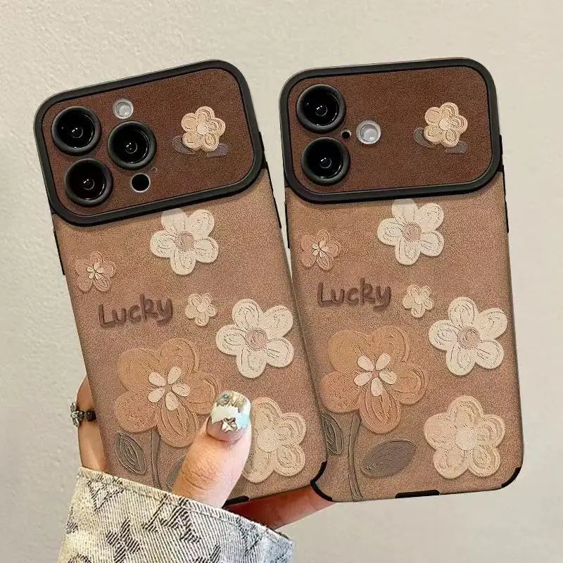 The Luck Flower | Vintage Silicone Phone Case with Wrist Strap