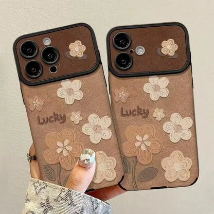 The Luck Flower | Vintage Silicone Phone Case with Wrist Strap