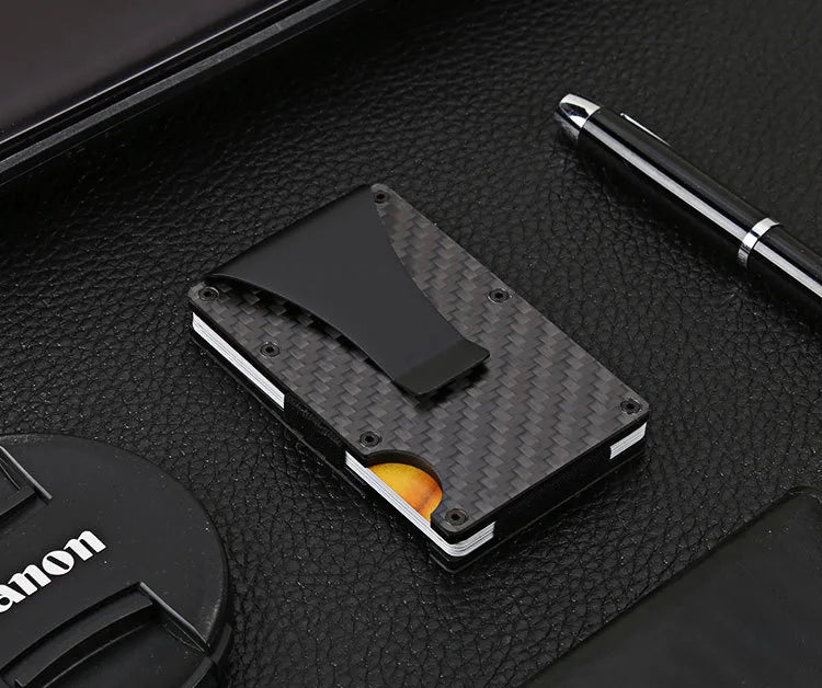 RFID Aluminum Wallet | Easily Removable Money & Cards, Minimalist Slim Credit Card Holder