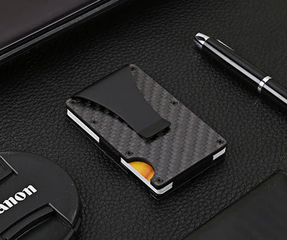 RFID Aluminum Wallet | Easily Removable Money & Cards, Minimalist Slim Credit Card Holder