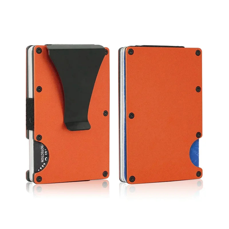 RFID Aluminum Wallet | Easily Removable Money & Cards, Minimalist Slim Credit Card Holder