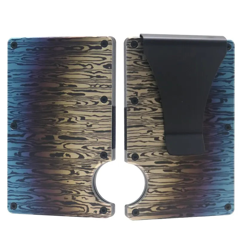 RFID Aluminum Wallet | Easily Removable Money & Cards, Minimalist Slim Credit Card Holder