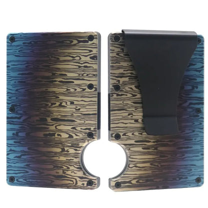 RFID Aluminum Wallet | Easily Removable Money & Cards, Minimalist Slim Credit Card Holder