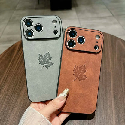 The Maple Leaf | Retro Vegan Leather MagSafe Case For iPhone