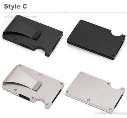 RFID Aluminum Wallet | Easily Removable Money & Cards, Minimalist Slim Credit Card Holder