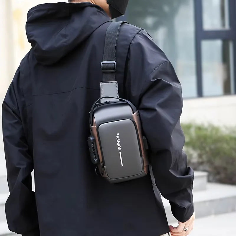 The Explorer | Vintage Oxford Crossbody Sling Bag with USB Port