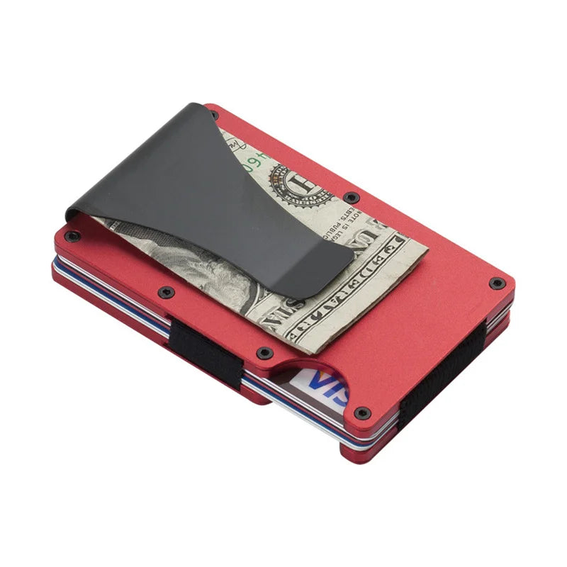 RFID Aluminum Wallet | Easily Removable Money & Cards, Minimalist Slim Credit Card Holder