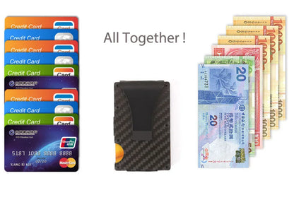 RFID Aluminum Wallet | Easily Removable Money & Cards, Minimalist Slim Credit Card Holder