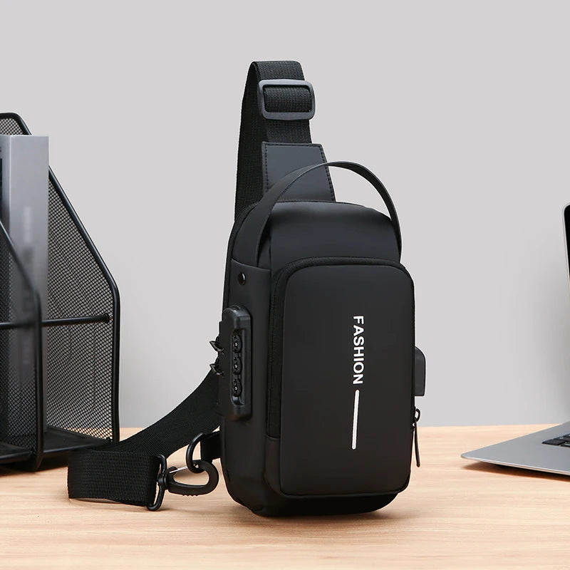 The Explorer | Vintage Oxford Crossbody Sling Bag with USB Port