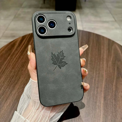The Maple Leaf | Retro Vegan Leather MagSafe Case For iPhone