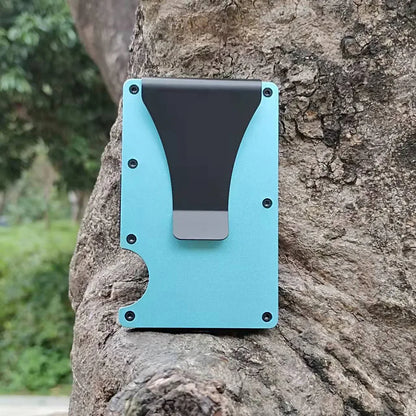 RFID Aluminum Wallet | Easily Removable Money & Cards, Minimalist Slim Credit Card Holder