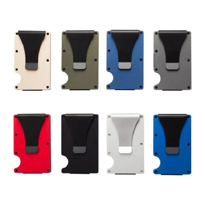RFID Aluminum Wallet | Easily Removable Money & Cards, Minimalist Slim Credit Card Holder