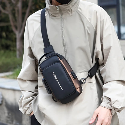 The Explorer | Vintage Oxford Crossbody Sling Bag with USB Port