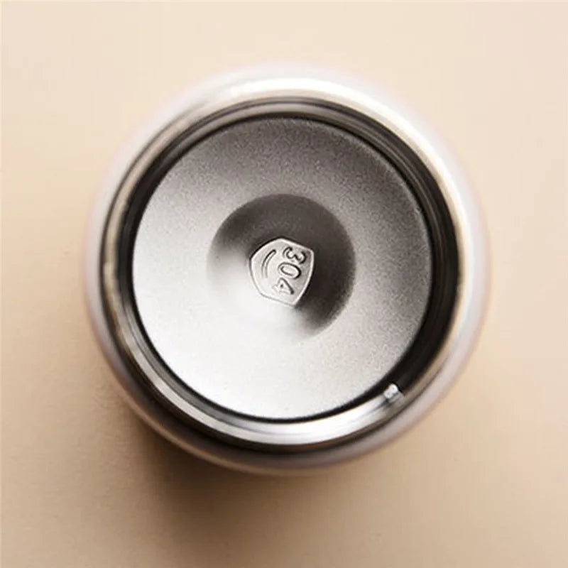 The Ember Mini Thermos | Retro Wood-Grain Stainless Steel Travel Cup