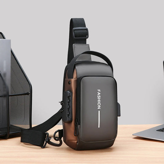 The Explorer | Vintage Oxford Crossbody Sling Bag with USB Port