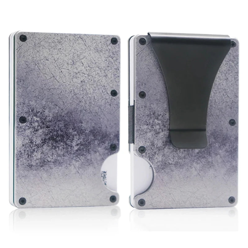RFID Aluminum Wallet | Easily Removable Money & Cards, Minimalist Slim Credit Card Holder