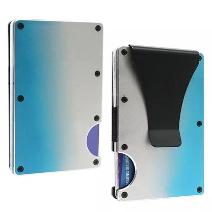 RFID Aluminum Wallet | Easily Removable Money & Cards, Minimalist Slim Credit Card Holder