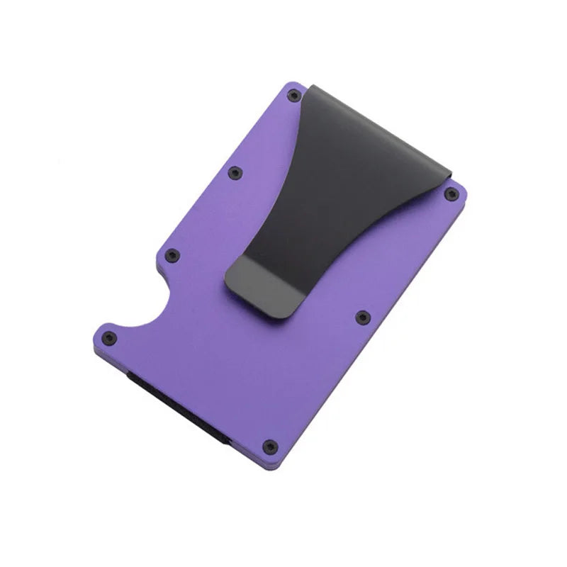 RFID Aluminum Wallet | Easily Removable Money & Cards, Minimalist Slim Credit Card Holder