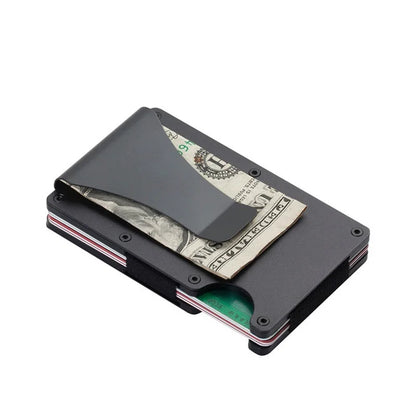 RFID Aluminum Wallet | Easily Removable Money & Cards, Minimalist Slim Credit Card Holder