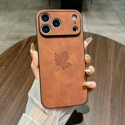 The Maple Leaf | Retro Vegan Leather MagSafe Case For iPhone
