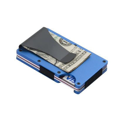 RFID Aluminum Wallet | Easily Removable Money & Cards, Minimalist Slim Credit Card Holder