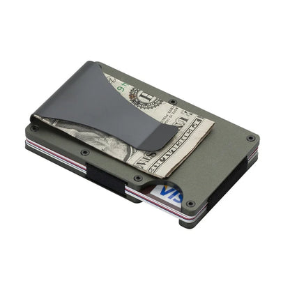 RFID Aluminum Wallet | Easily Removable Money & Cards, Minimalist Slim Credit Card Holder