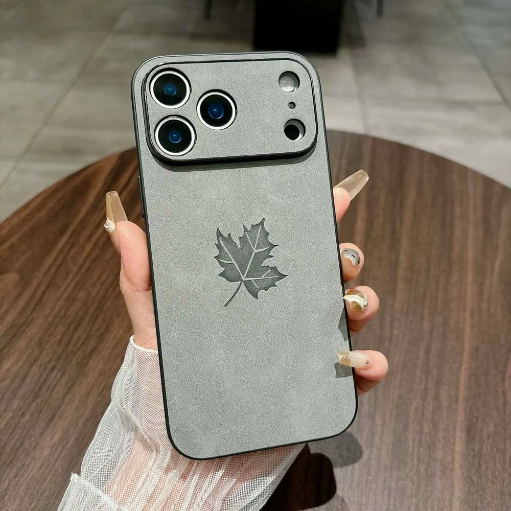 The Maple Leaf | Retro Vegan Leather MagSafe Case For iPhone