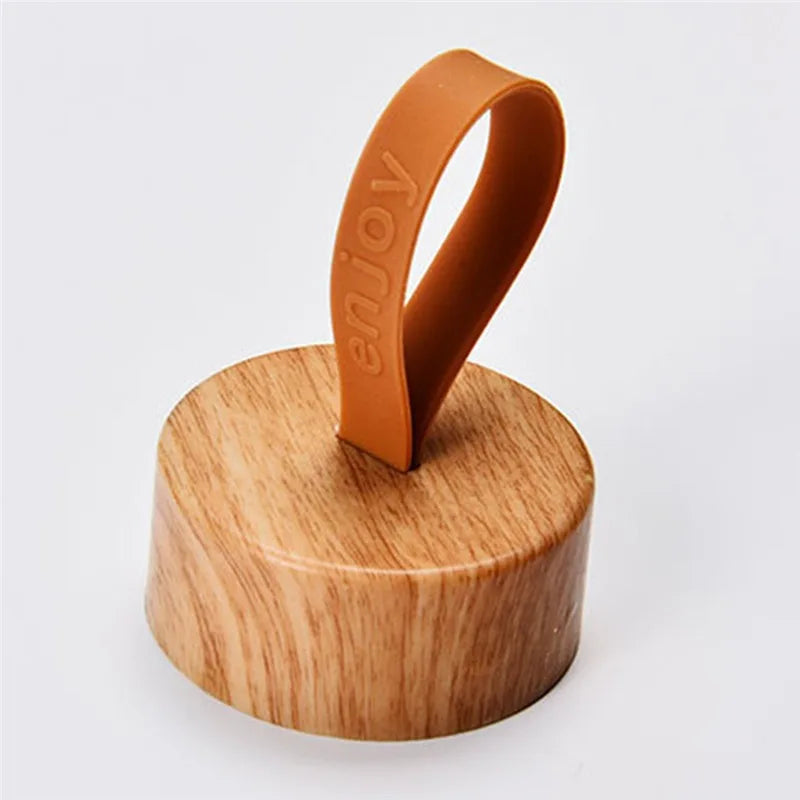 The Ember Mini Thermos | Retro Wood-Grain Stainless Steel Travel Cup
